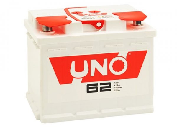 Аккумулятор автомобильный UNO 62 А/ч