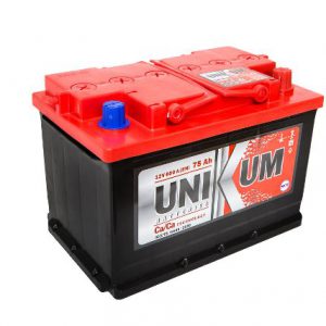 Аккумулятор автомобильный Unikum 75 купить в Новосибирске - 12volt54.ru