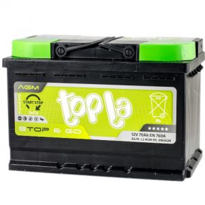 Аккумулятор автомобильный Topla AGM stop&GO 70 купить в Новосибирске - 12volt54.ru